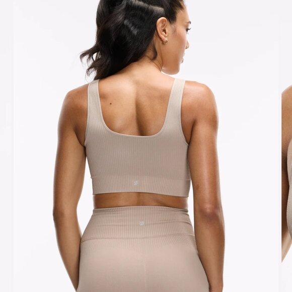 NWT, Peloton, Apparel, Seamless Square Neck Bra, Sand, XS/S - Picture 2 of 6